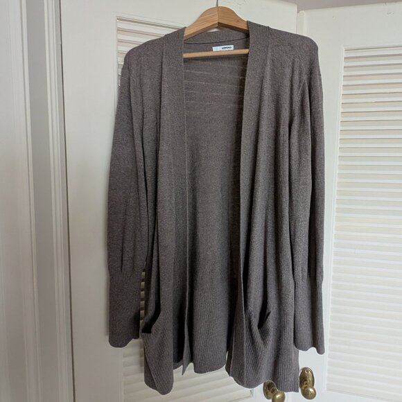Sonoma Women's Open Front Cardigan w/Pockets in Heathered Mocha Size XL in EUC - Picture 1 of 8